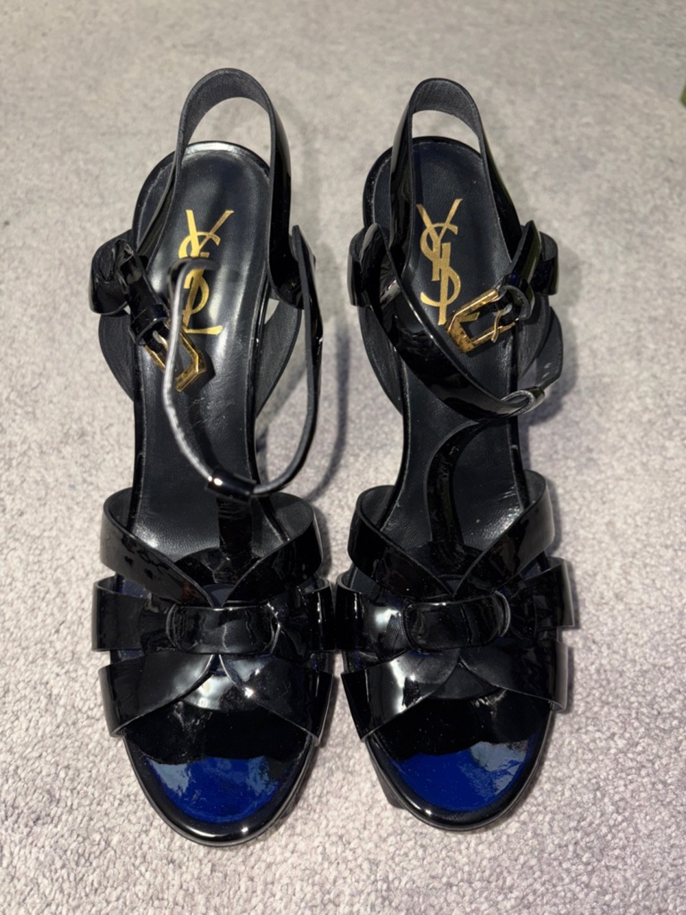 Saint Laurent Black Patent Leather 105MM Tribute